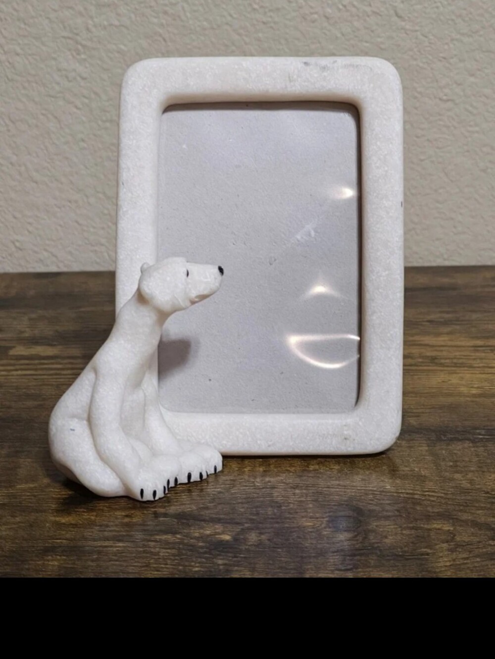 Cute Vintage 2001 Second Nature Quarry Critters Bear Figurine Picture Frame